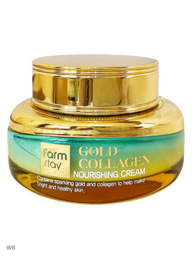 FarmStay / Крем для лица GOLD COLLAGEN Nourishing Cream 55 мл.