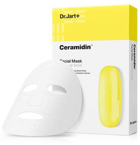 Dr.Jart+ Ceramidin Facial Mask Восстанавливающая тканевая маска с керамидами 5штук по 22гр.