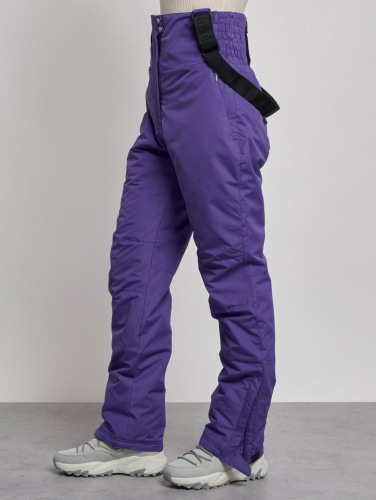 Полукомбинезон с высокой посадкой женский зимний фиолетового цвета 7399F