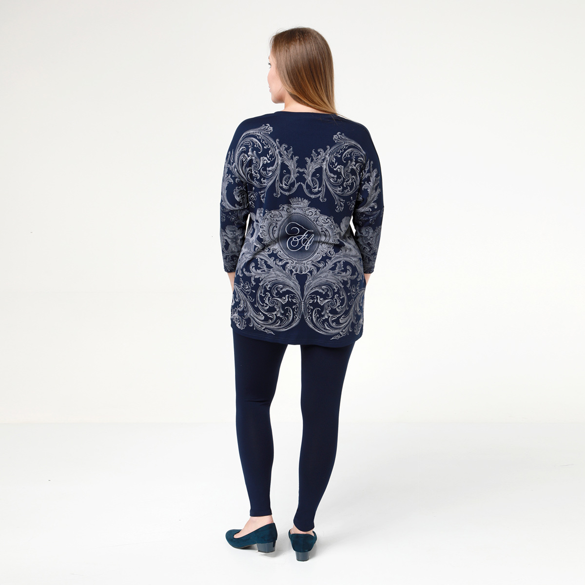 ст. цена1000руб.! Туника, трикотаж, синий