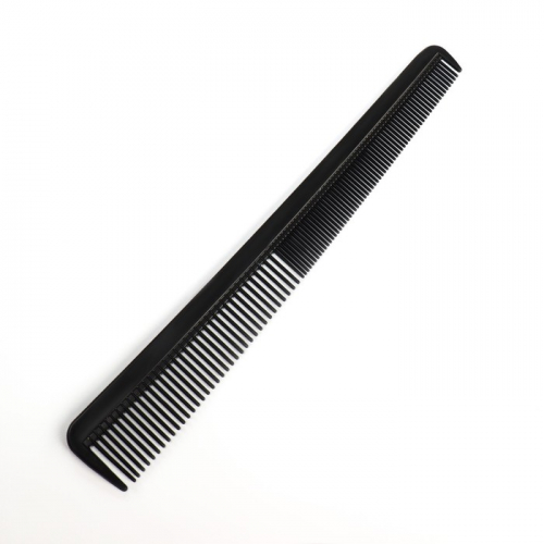 Расчёска комбинированная, скошенная, 18,7 × 3 см, цвет чёрный