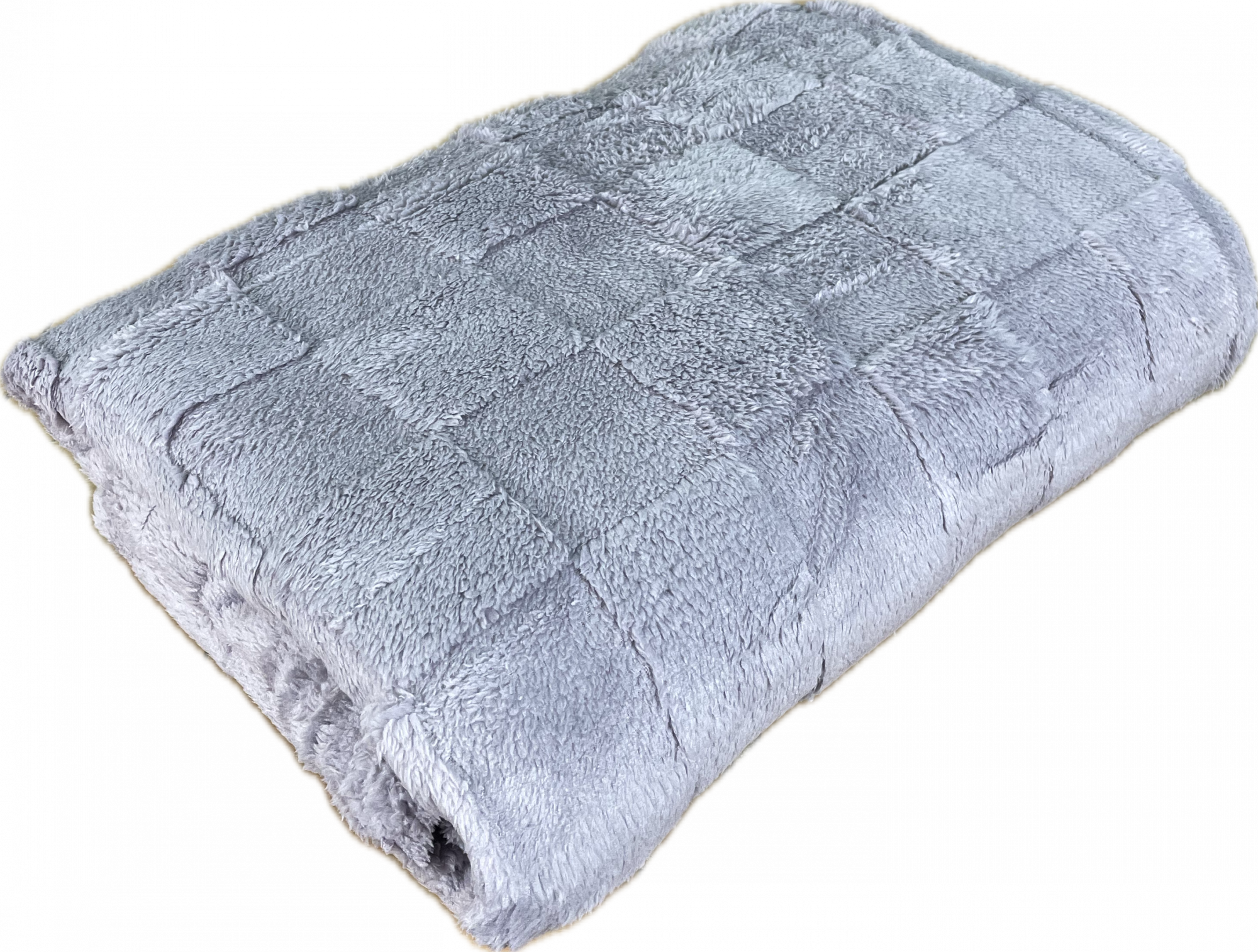 Плед велсофт КРУПНЫЙ КВАДРАТ - лиловый р-р 200х220