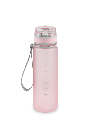     720-500 Бутылка тритановая 500 мл, розовая матовая, с ситечком