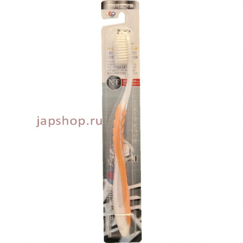 Nano Silver Toothbrush Зубная щетка c наночастицами серебра, сверхтонкой двойной щетиной, средней жесткости, стандартная чистящая головка, изогнутая ручка. (8809115160126)