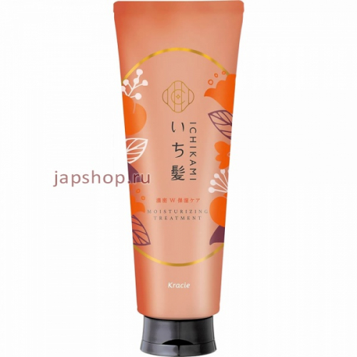 Ichikami Double Moisturizing Care Treatment Маска для интенсивного увлажнения поврежденных волос, с ароматом абрикоса и цветущей горной вишни, туба, 230 гр (4901417615725)