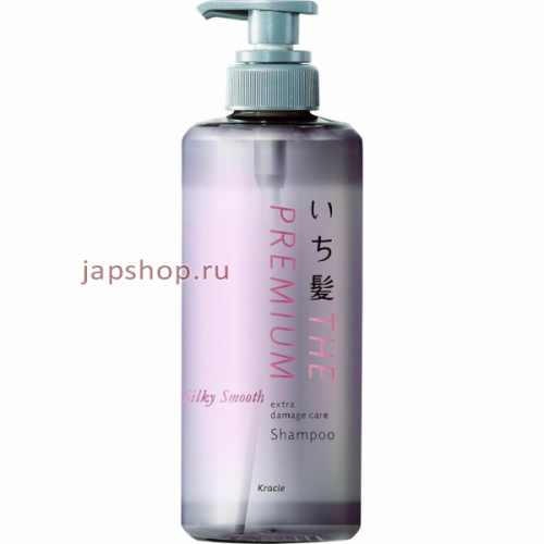 Ichikami The Premium Silky Smooth Shampoo Восстанавливающий шампунь для гладких, шелковистых волос, с глубоким ароматом цветущей вишни, 480 мл. (4901417722812)