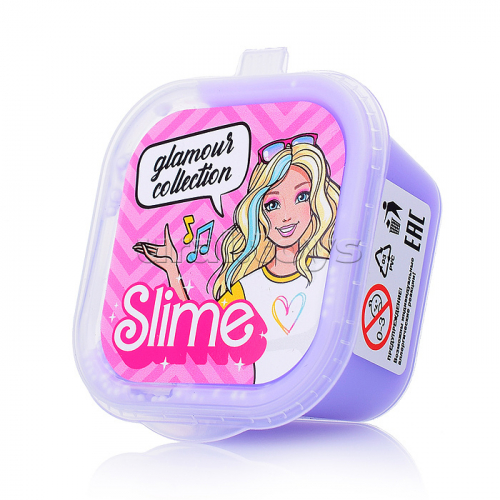Игрушка для детей старше трех лет модели Slime Glamour collection, сиреневый с шариками, 60г