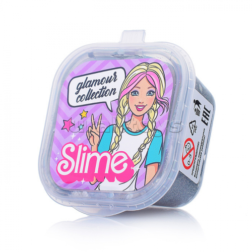 Игрушка для детей старше трех лет модели Slime Glamour collection, серебряный с блестками, 60г