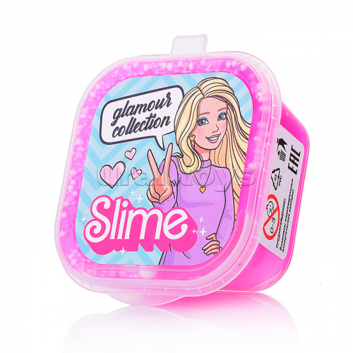 Игрушка для детей старше трех лет модели Slime Glamour collection, розовый с шариками 60г