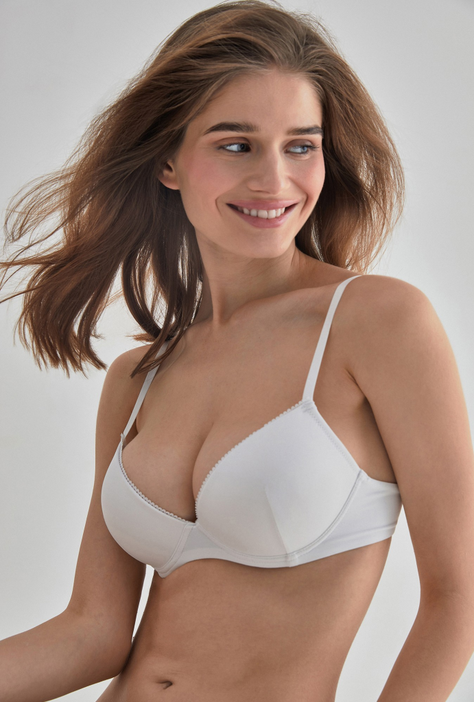 Бюстгальтер T-shirt Demi Push Up жен. Ellinor белый