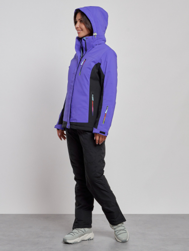 Горнолыжный костюм женский зимний темно-фиолетового цвета 03327TF