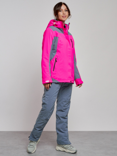 Горнолыжный костюм женский зимний розового цвета 03310R