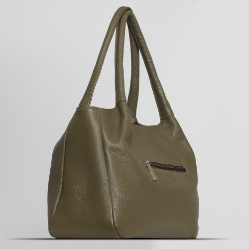 Сумка: Женская кожаная сумка Richet 3194LN 609 Зеленый