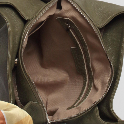 Сумка: Женская кожаная сумка Richet 2395LN 630 Зеленый