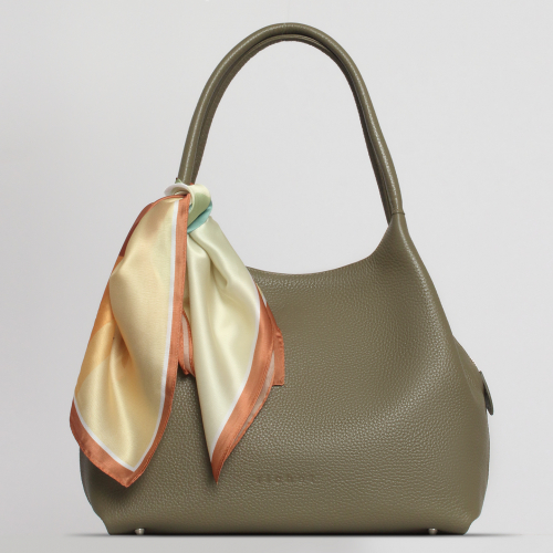Сумка: Женская кожаная сумка Richet 2395LN 630 Зеленый