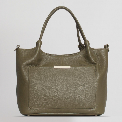Сумка: Женская кожаная сумка Richet 3194LN 609 Зеленый