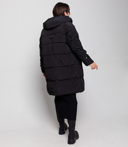 Пальто #КТ018, чёрный