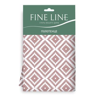 Набор полотенец вафельных Fine Line 2 предмета 45*60, 962297 рис 62077-3 Ромбы бежево-белые