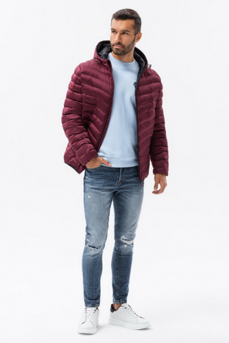 Куртка OMBRE JALP-0121-bordowa