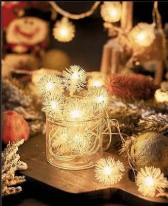 Гирлянда ёжики 3м желтый цвет