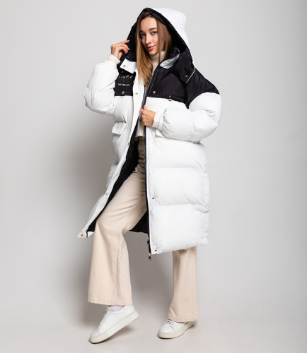 Ст.цена 3160руб.Пальто #КТ7001 (1), белый,чёрный