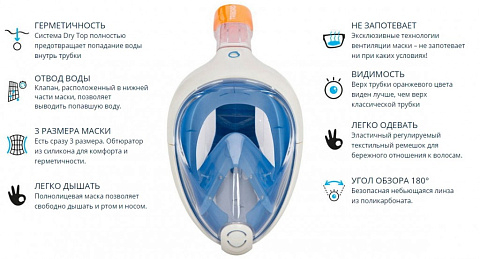 Маска для подводного плавания и снорклинга