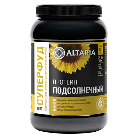 Растительный протеин подсолнечный ALTARIA Суперфуд, 1000 г