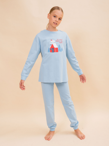 WFAJP3351 Пижама для девочек Голубой(9)