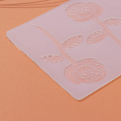 Силиконовый коврик для айсинга «Розы», 3 ячейки, 19×12,5×0,1 см, цвет прозрачный