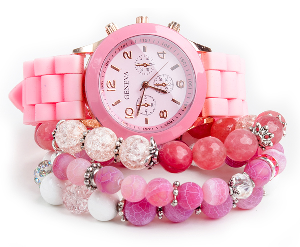 Часы браслет розовые. Браслет с часами комплект розовый. Название комплекта розовый. Розовые браслеты фото.