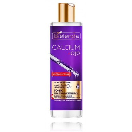 BIELENDA Calcium + Q10 Концентрированный увлажняющий и регенерирующий тоник для лица 200мл (*12)
