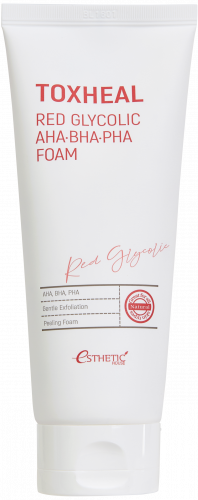 Пенка для умывания TOXHEAL RED GLYCOLIC AHA, BHA, PHA FOAM, 150 мл