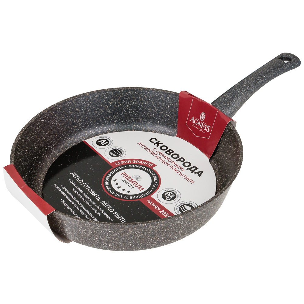 СКОВОРОДА AGNESS ГЛУБОКАЯ С АНТИПРИГАРНЫМ