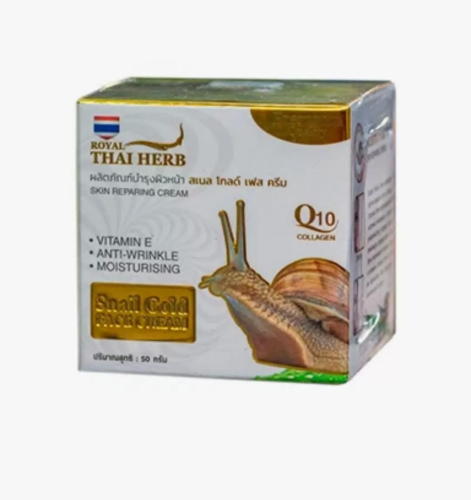 [ROYAL THAI HERB] Крем для лица УЛИТОЧНЫЙ антивозрастной увлажняющий Snail Gold Cream, 50 гр