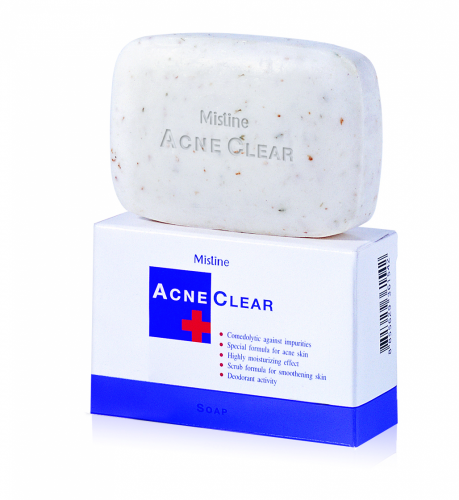 [Mistine] Мыло для лица и тела от угрей и прыщей Acne Clear Soap, 90 г