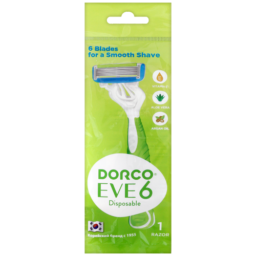 Dorco Eve 6 Одноразовый станок для бритья женский с 6 лезвиями