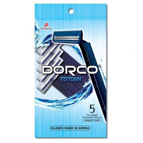 Dorco TD-708 Одноразовые станки для бритья с 2 лезвиями 5шт.