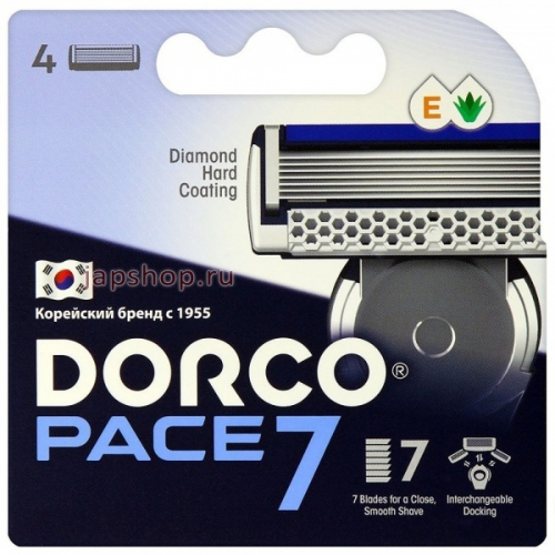 Dorco Pace 7 Сменные кассеты для бритья с 7 лезвиями 4шт.