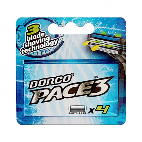 Dorco Pace 3 Сменные кассеты для бритья с 3 лезвиями 4шт.