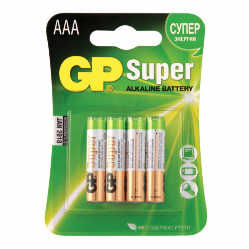 Батарейка GP Super LR03 AAA, 4 шт