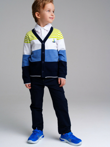  2048  р2990 р  Комплект для мальчиков: брюки текстильные, кардиган трикотажный, сорочка текстильная