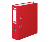 Папка-регистратор BRAUBERG с покрытием из ПВХ, 80 мм, с уголком, красная (удвоенный срок службы), 227192