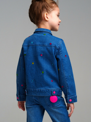  1143 р  2144 р      Куртка текстильная джинсовая для девочек