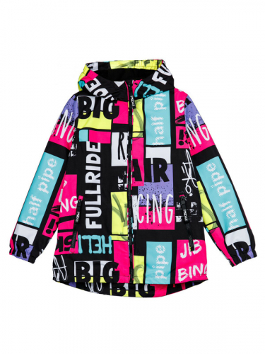  2284 р3723 р    Куртка текстильная с полиуретановым покрытием для девочек (ветровка)