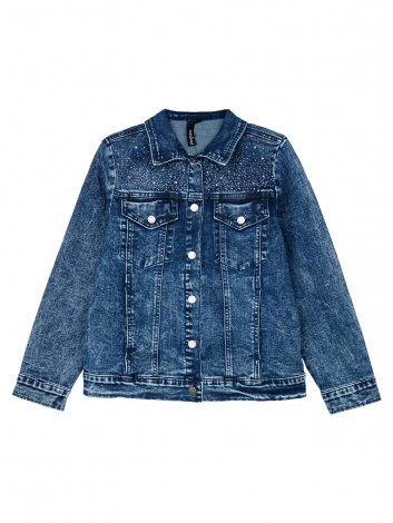  1599 р2595 р    Куртка текстильная джинсовая для девочек