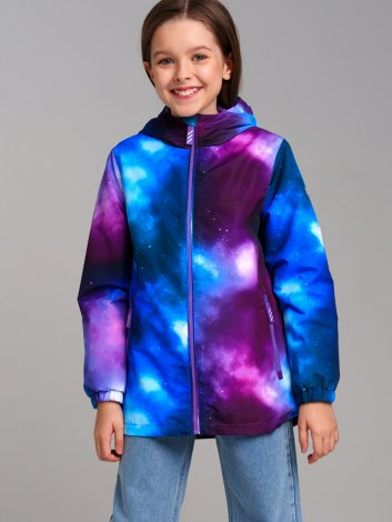  2284 р3723 р      Куртка текстильная с полиуретановым покрытием для девочек (ветровка)