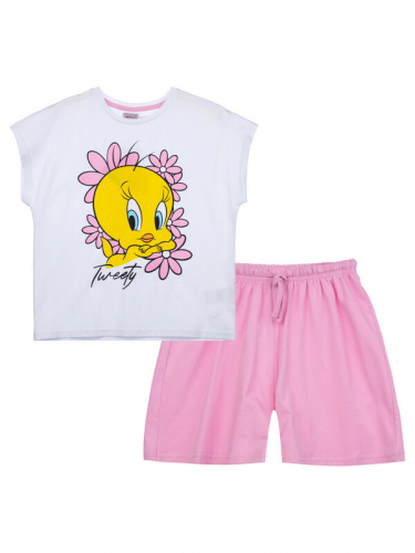 722 р1015 р  Комплект трикотажный для девочек: фуфайка (футболка), шорты