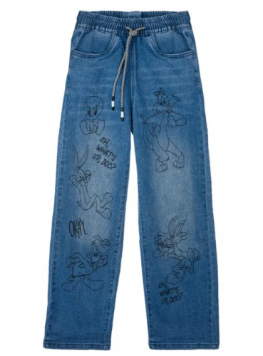  1245 р1805 р   Брюки текстильные джинсовые для девочек