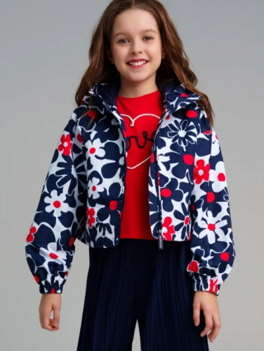  2191 р3498 р    Куртка текстильная с полиуретановым покрытием для девочек (ветровка)