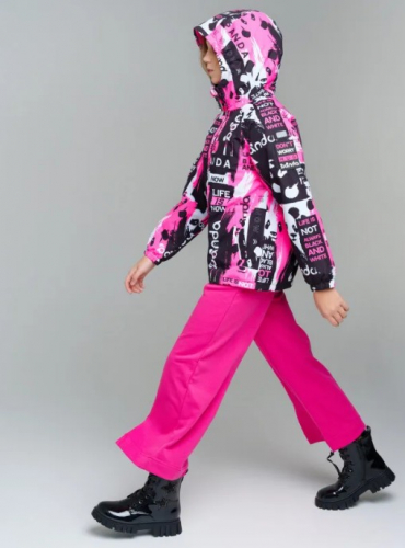  2341 р3723 р   Куртка текстильная с полиуретановым покрытием для девочек (ветровка)